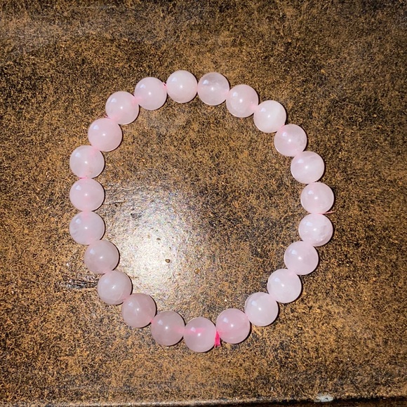 Rose Quartz Beaded Bracelet - Picture 2 of 2